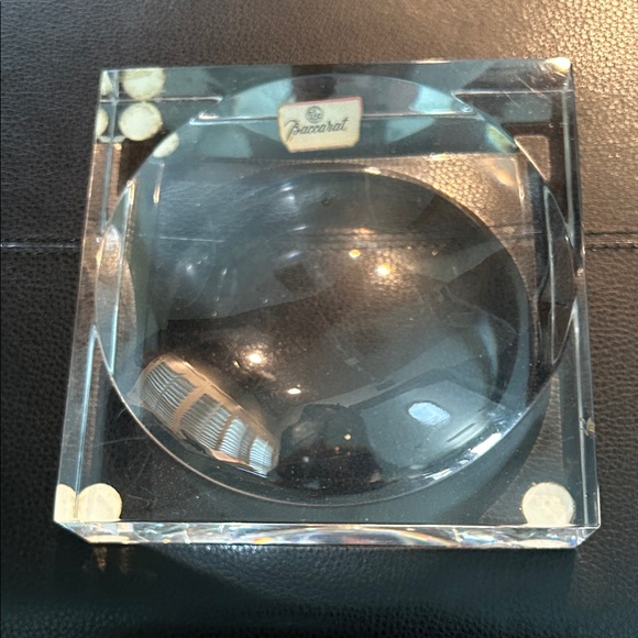 Baccarat Clear Crystal Square Ashtray